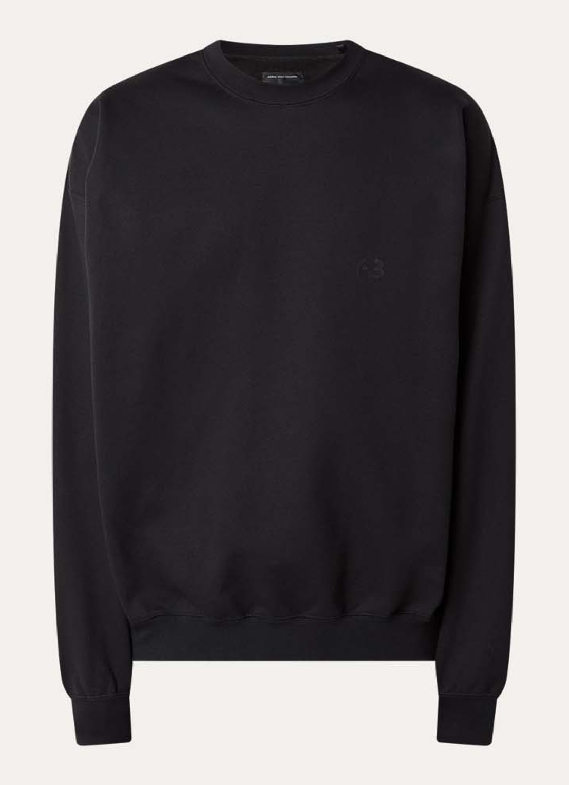 Y-3 Sweater met logoprint - voorkant 3 zwart