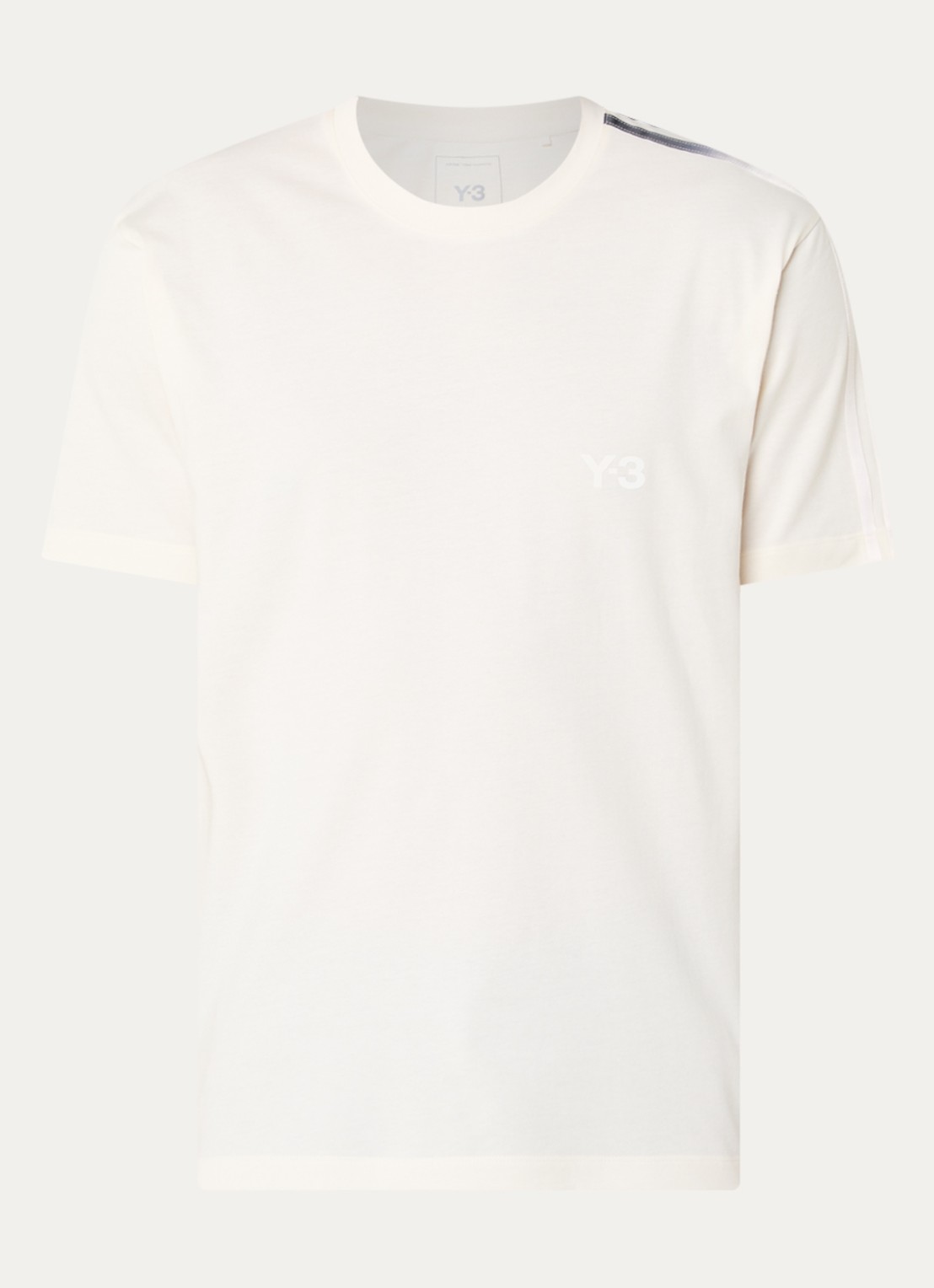 Y-3 T-shirt met logo - voorkant 3 beige