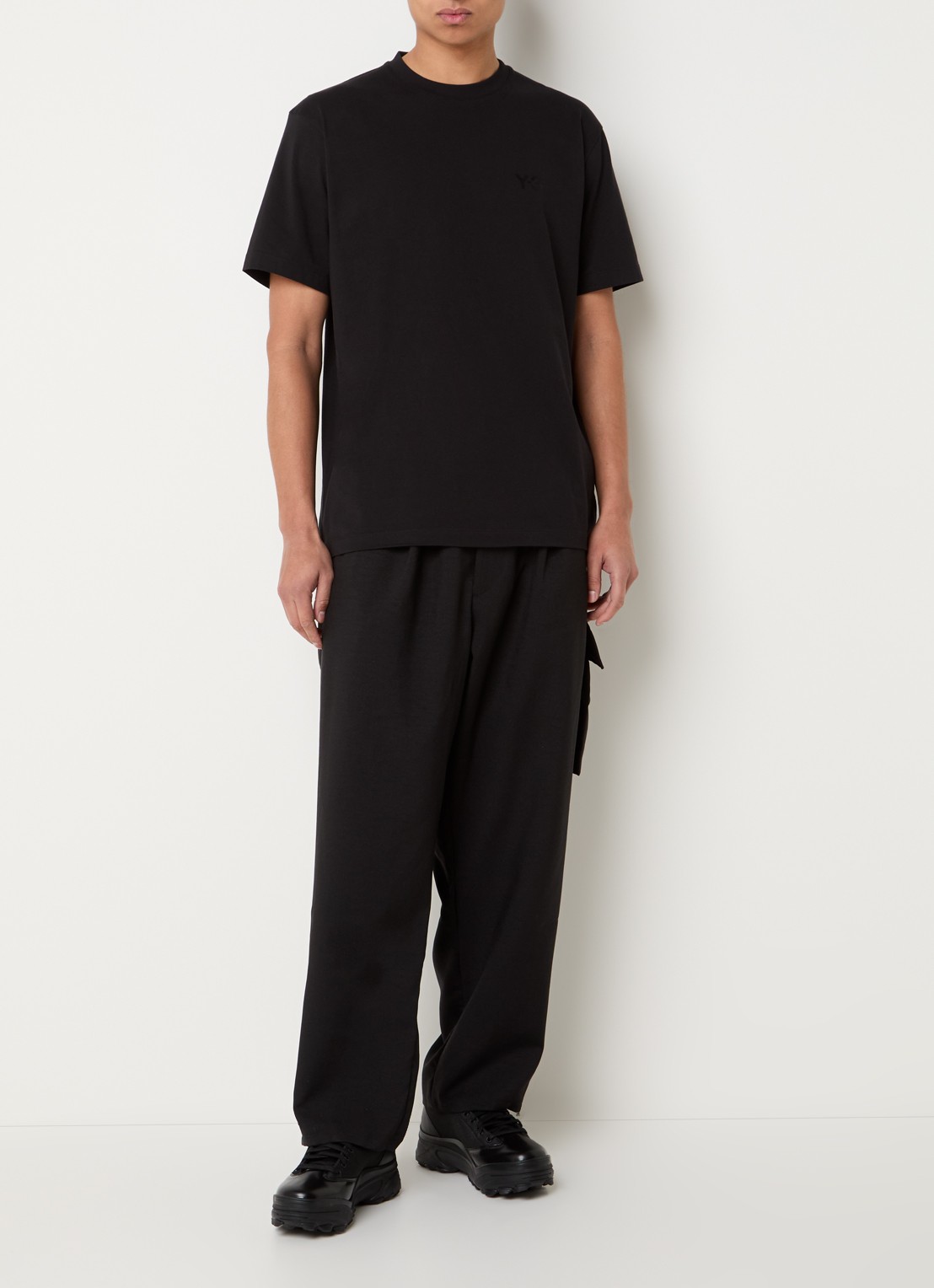 Y-3 T-shirt met logoprint - voorkant 2 zwart