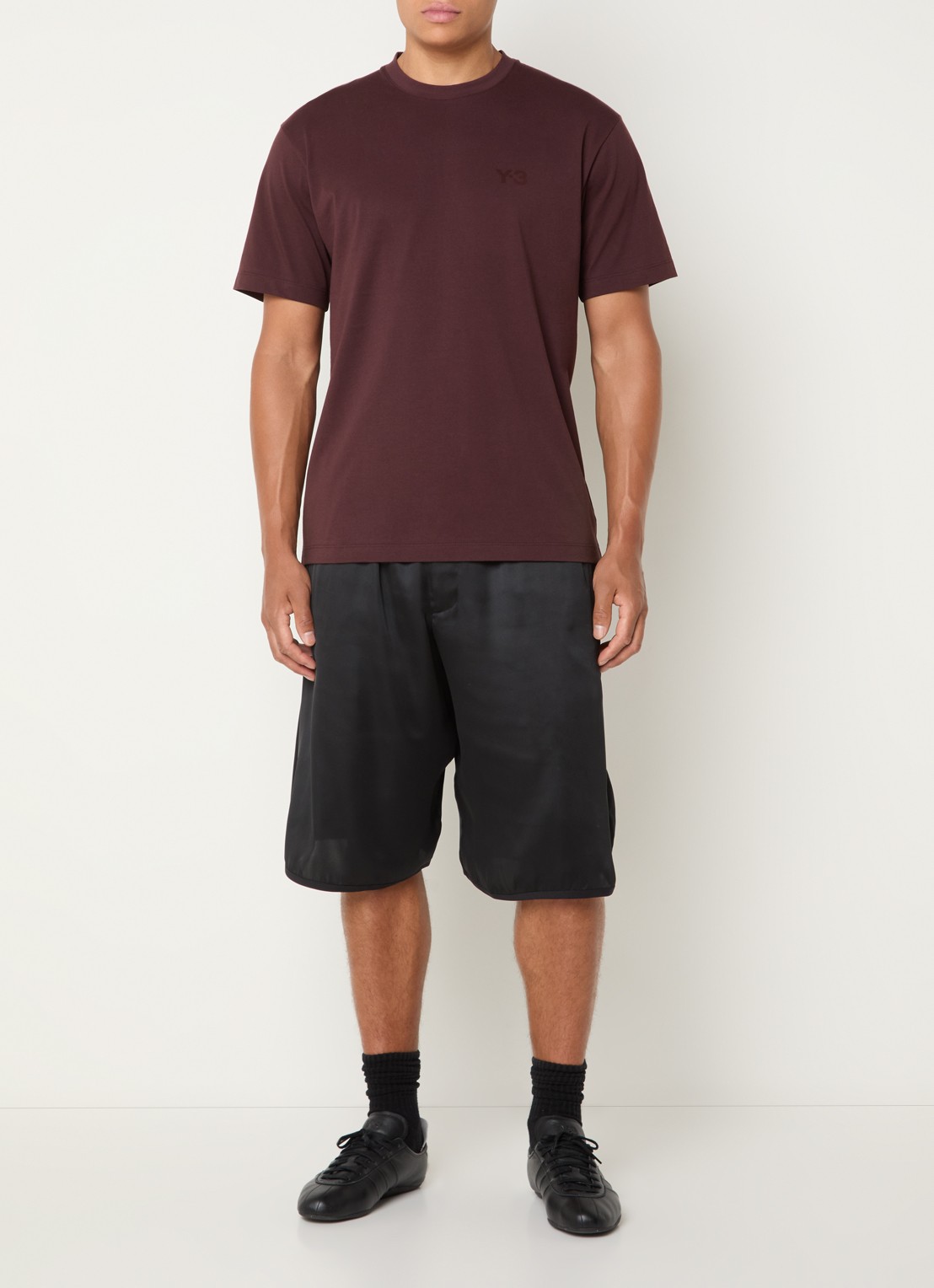 Y-3 T-shirt met logoprint - voorkant 3 rood