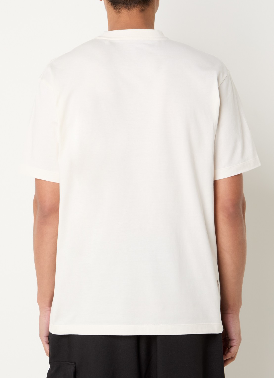 Y-3 T-shirt met logoprint - achterkant 3 gebroken wit