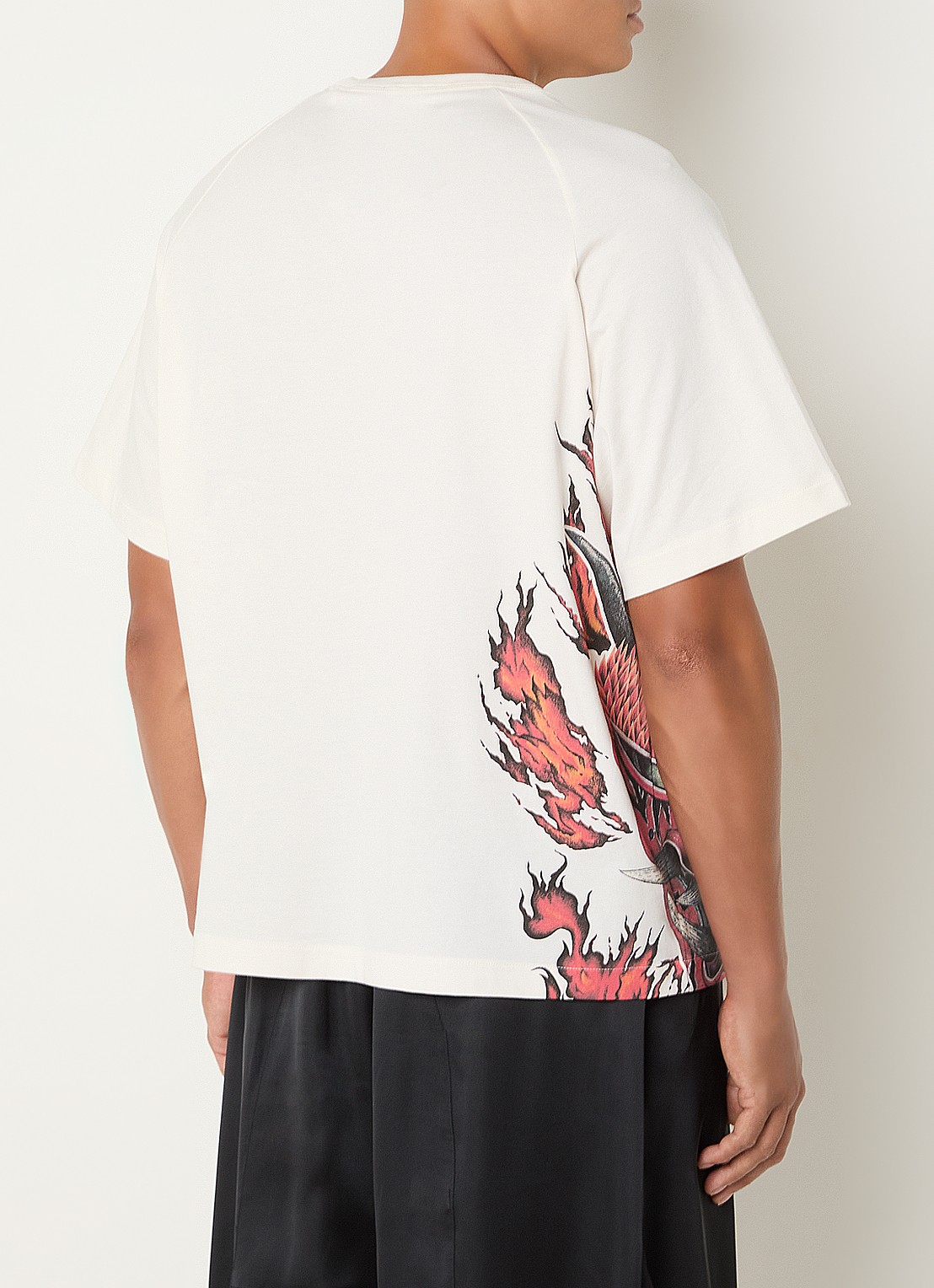 Y-3 T-shirt met print - achterkant 4 beige