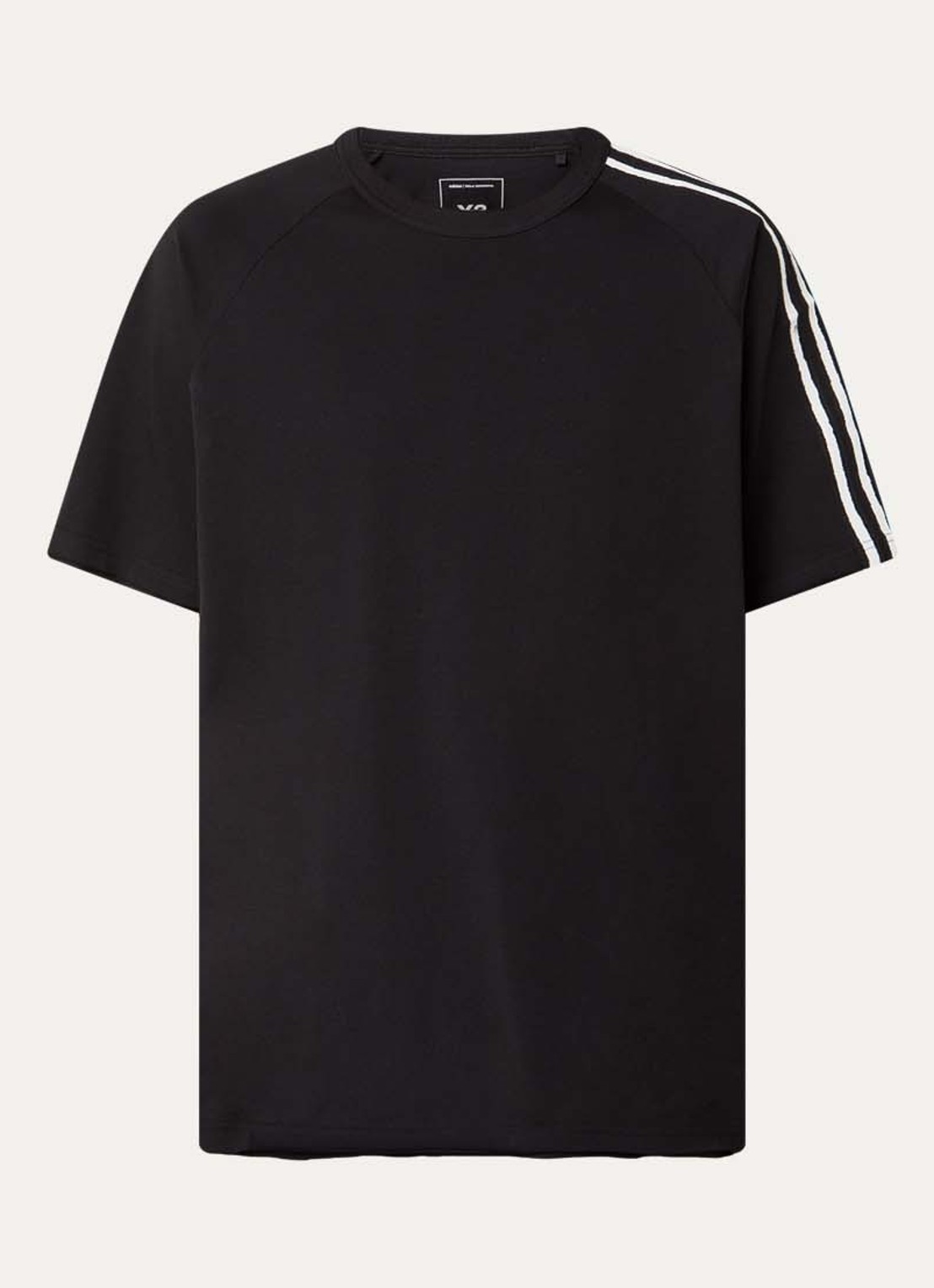 Y-3 T-shirt met ronde hals - voorkant 3 zwart