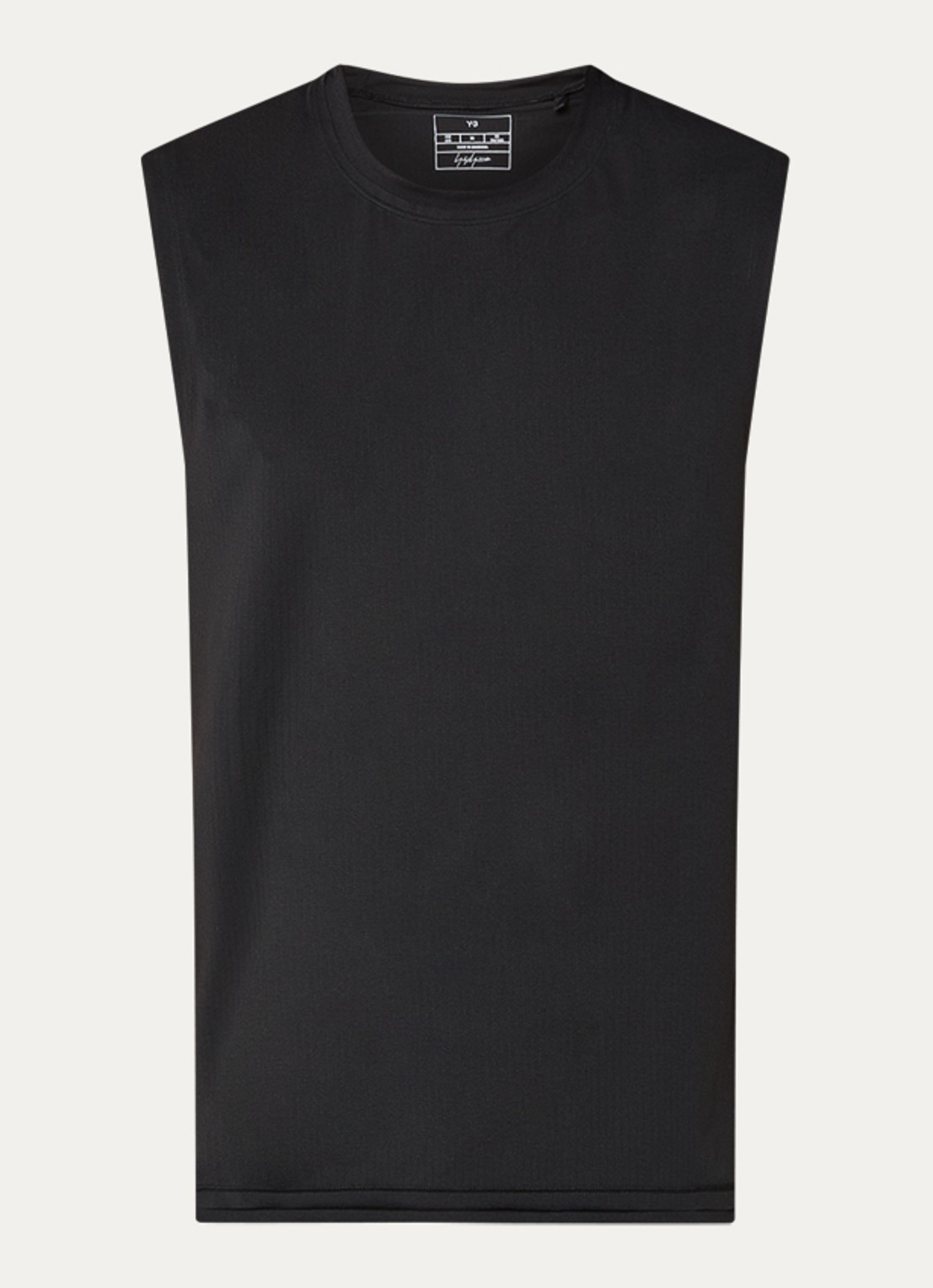 Y-3 Tanktop met logo - voorkant 2 zwart