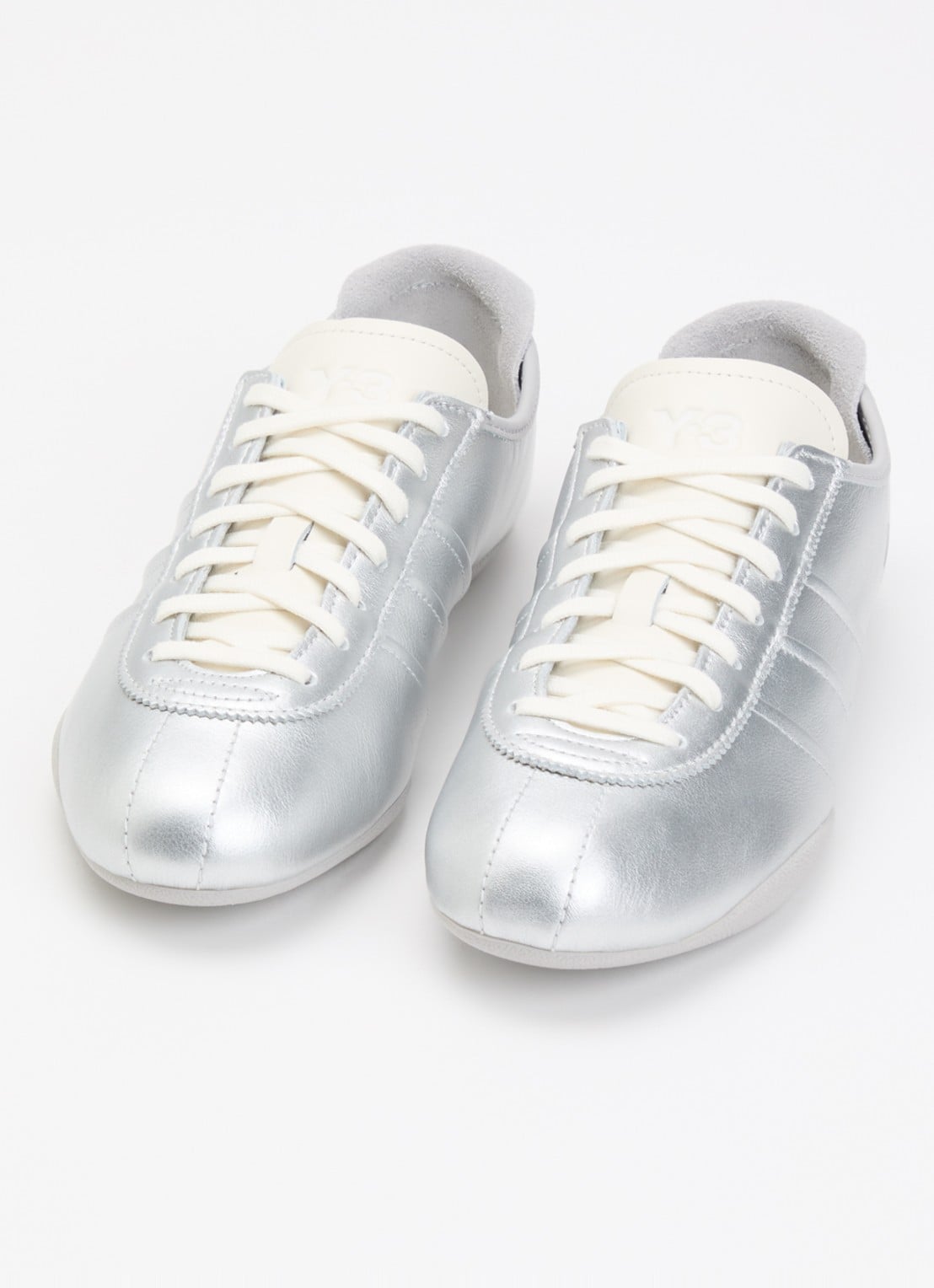 Y-3 Tokyo sneaker van leer - detail 2 zilver