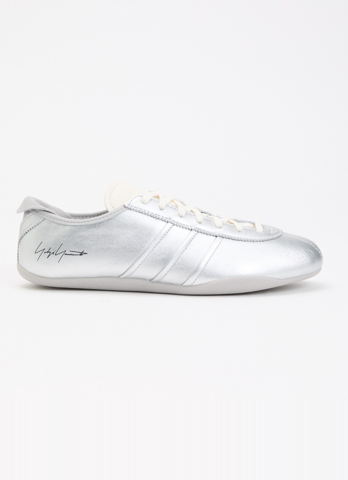 Y-3 Tokyo sneaker van leer - voorkant zilver