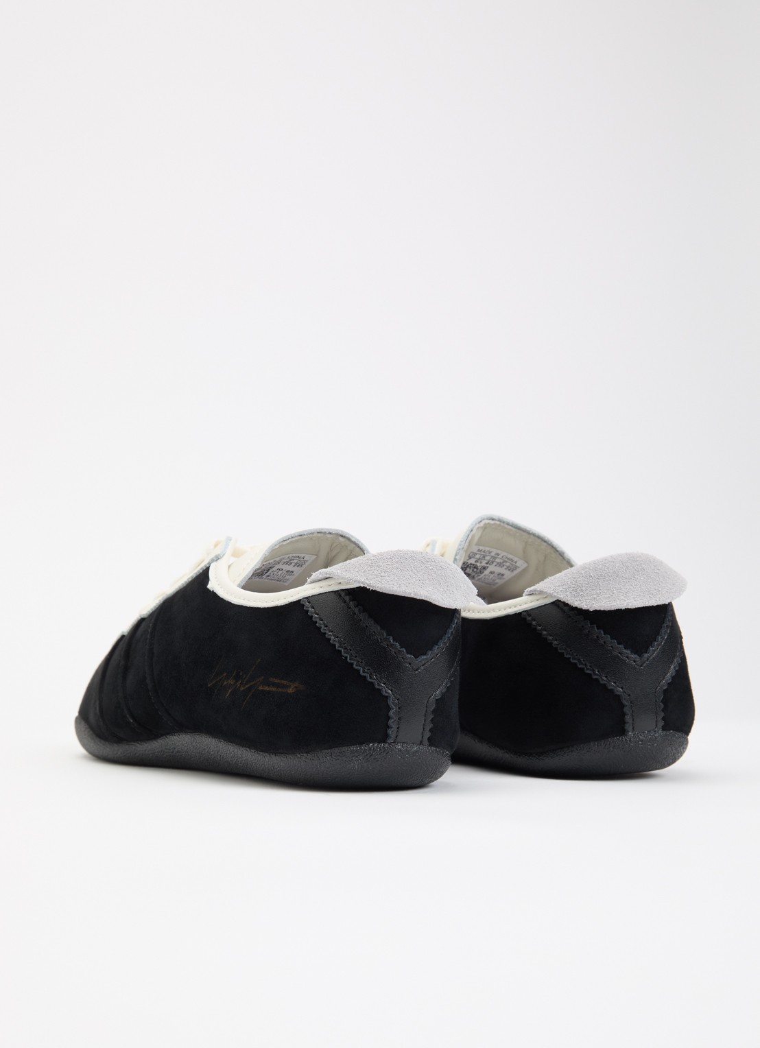 Y-3 Tokyo sneaker van suède met details van leer - achterkant 2 zwart