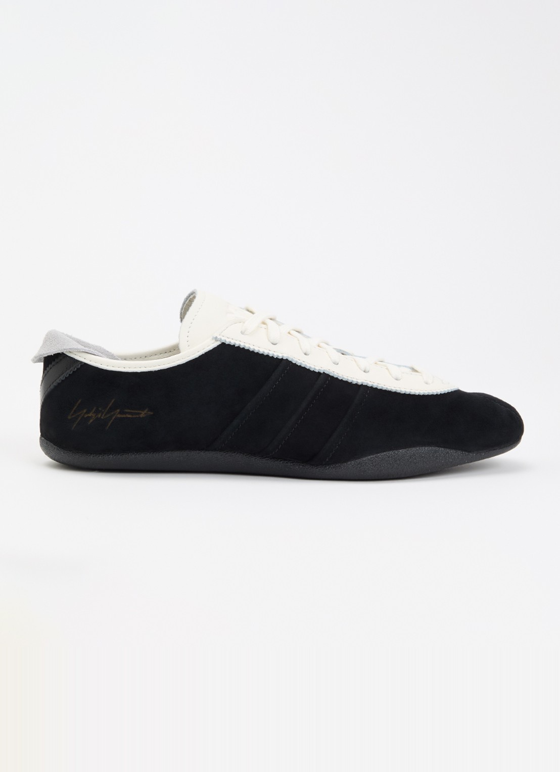 Y-3 Tokyo sneaker van suède met details van leer - voorkant zwart