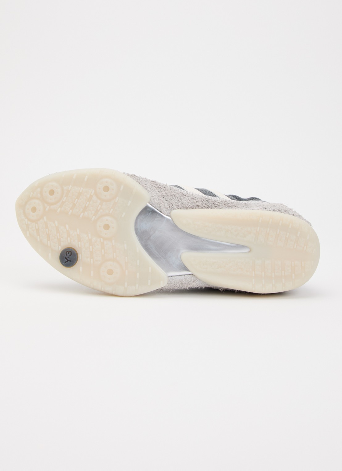 Y-3 Tokyo Warped sneaker van denim met suède details - detail 3 grijs