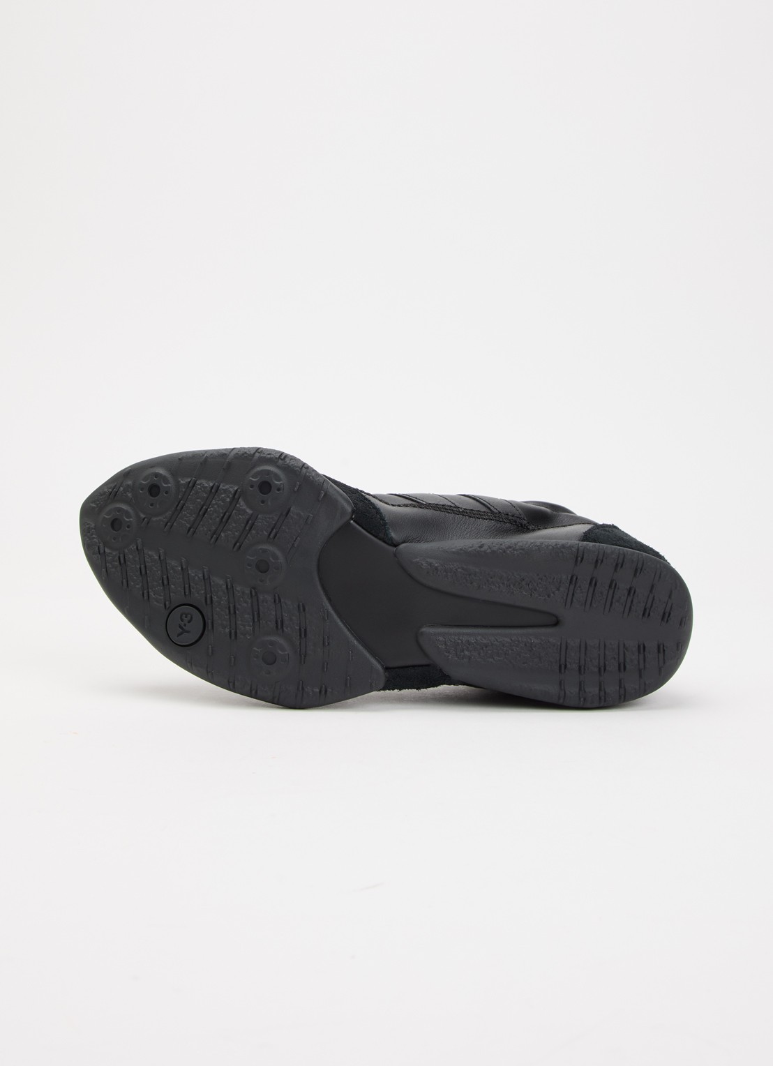 Y-3 Tokyo Warped sneaker van leer met suède details - detail 4 zwart