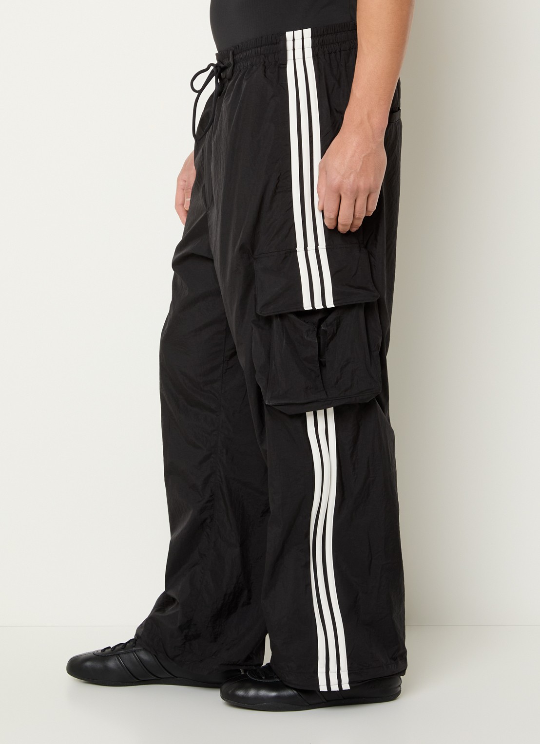 Y-3 Wide fit cargobroek met steekzakken - detail 5 zwart