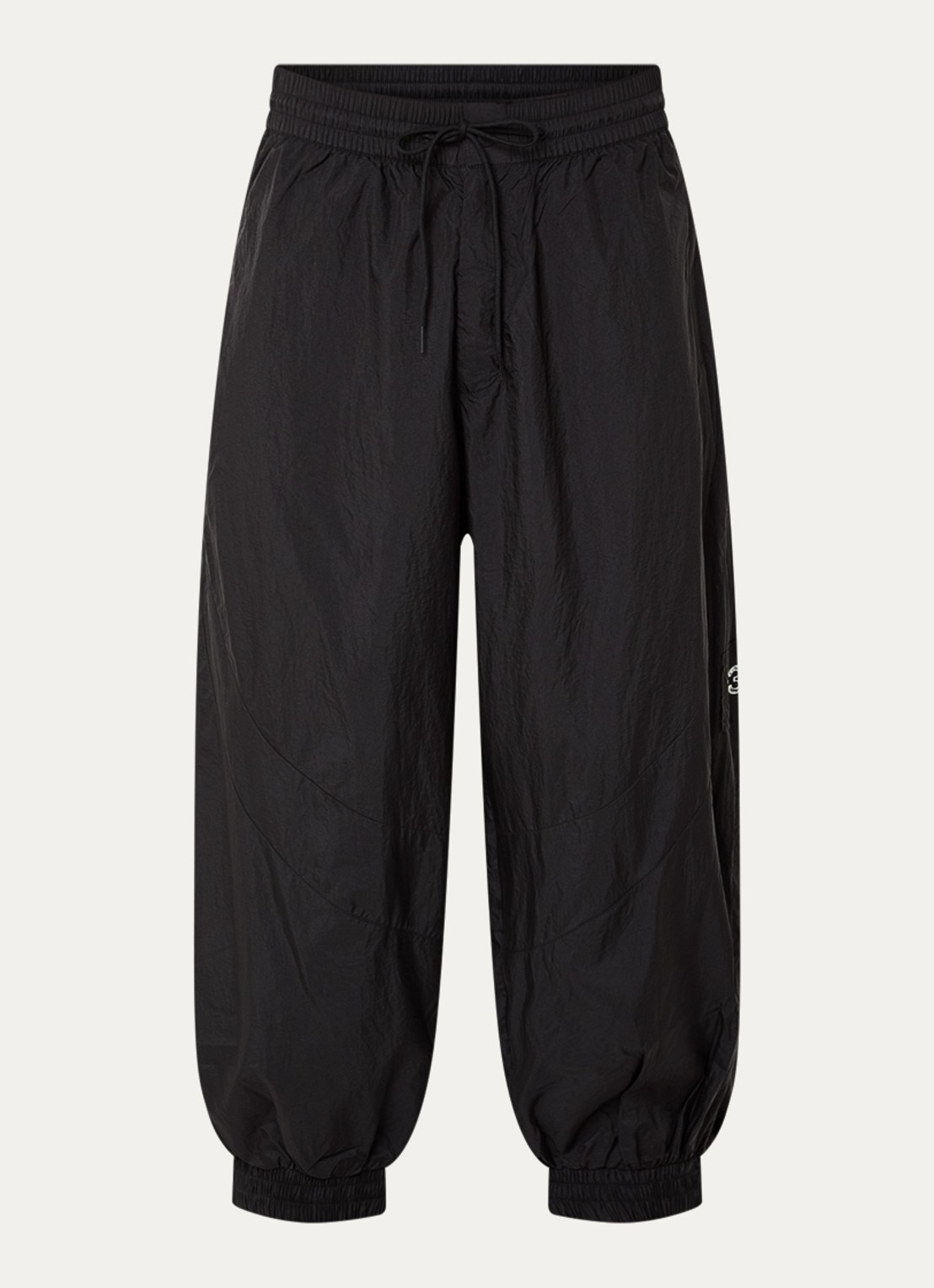Y-3 Wide fit joggingbroek met logo en steekzakken - voorkant 2 zwart