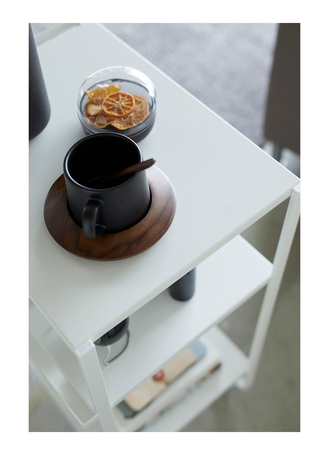 Yamazaki 3-Tiered Tower opbergtrolley  - detail 6 wit