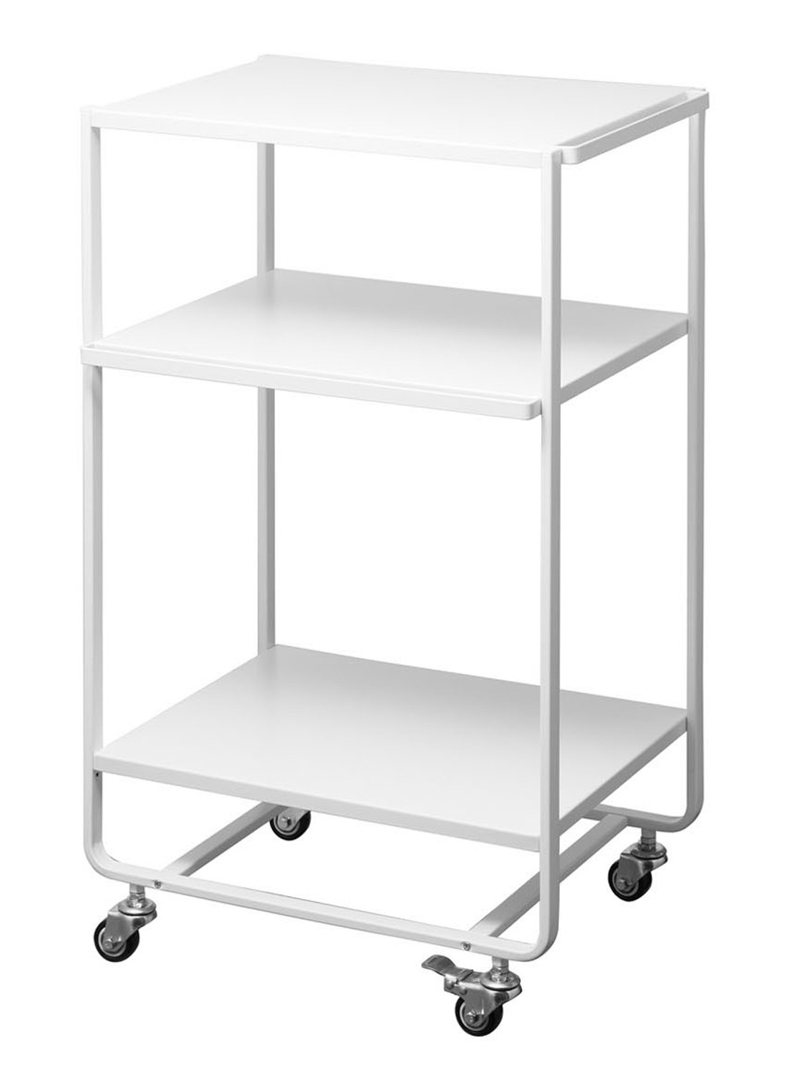 Yamazaki 3-Tiered Tower opbergtrolley  - voorkant wit