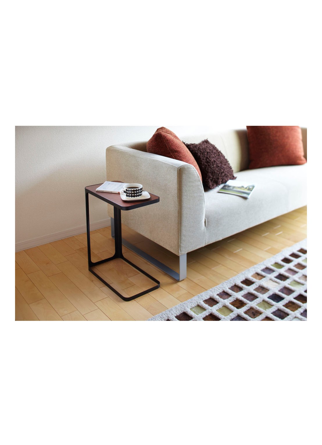 Yamazaki Frame Side Table bijzettafel 24 x 45 x 52 cm - detail 4 bruin