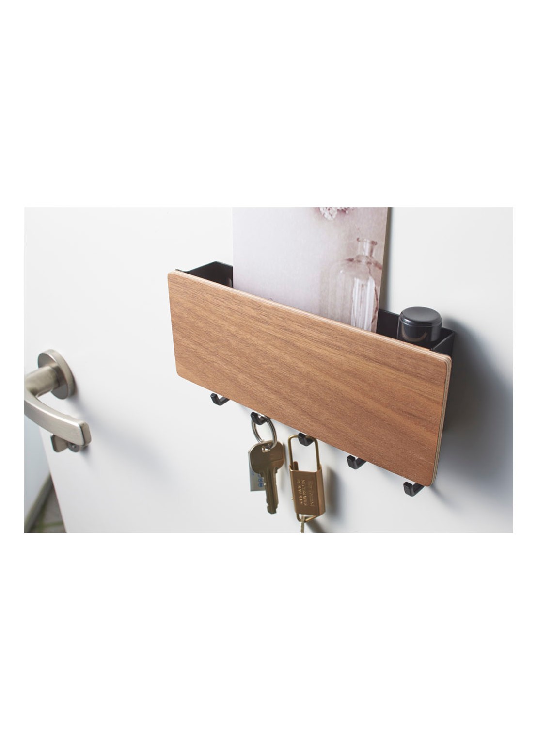 Yamazaki Rin magnetische sleutelhaak met houder - detail 4 donkerbruin