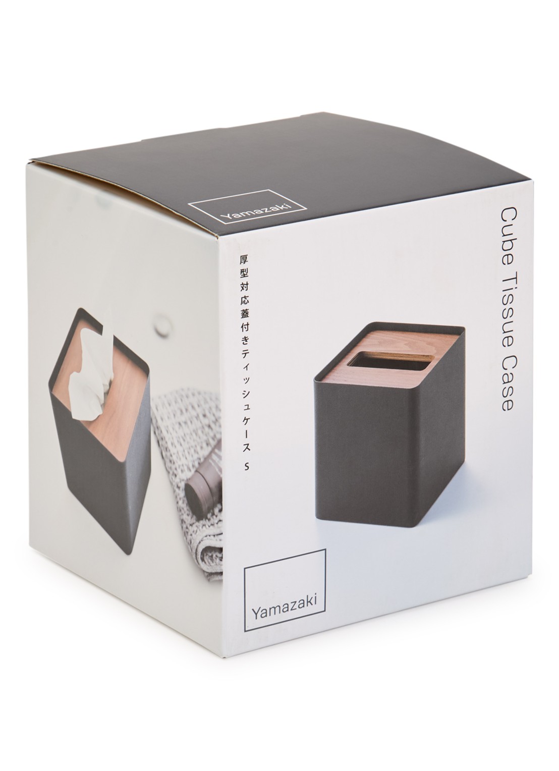 Yamazaki Rin tissuebox 15 cm - voorkant zwart