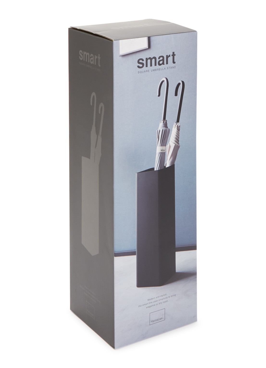 Yamazaki Smart Tall paraplu standaard 48 cm - voorkant 2 zwart