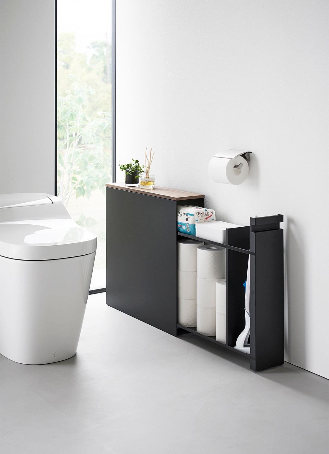 Yamazaki Tower badkamer organizer 14 x 56 x 55 cm - detail 3 zwart