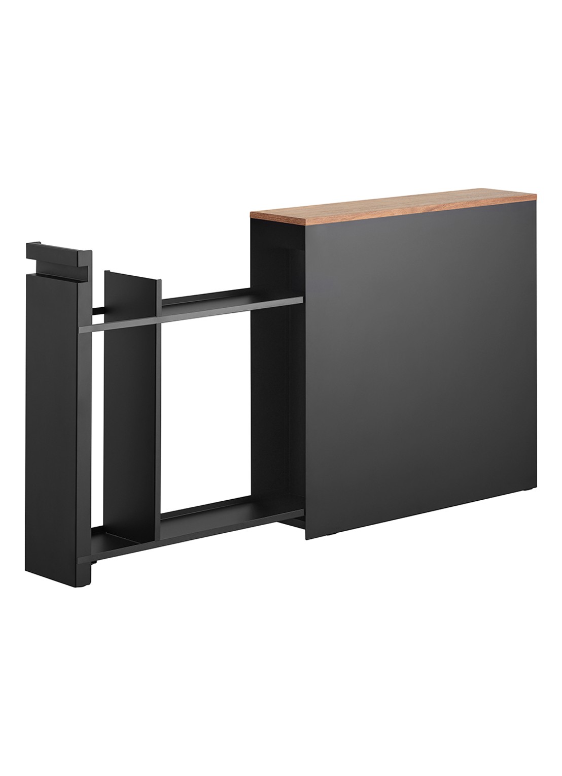 Yamazaki Tower badkamer organizer 14 x 56 x 55 cm - voorkant 2 zwart