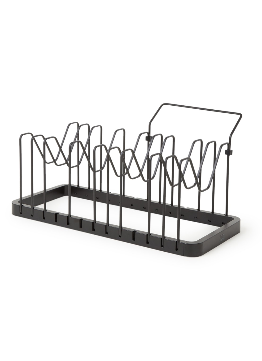 Yamazaki Tower deksel- & pannenhouder 45 cm - voorkant 2 zwart