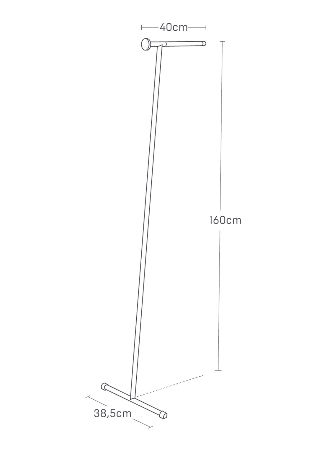 Yamazaki Tower kledingrek 47 cm - voorkant 2 wit