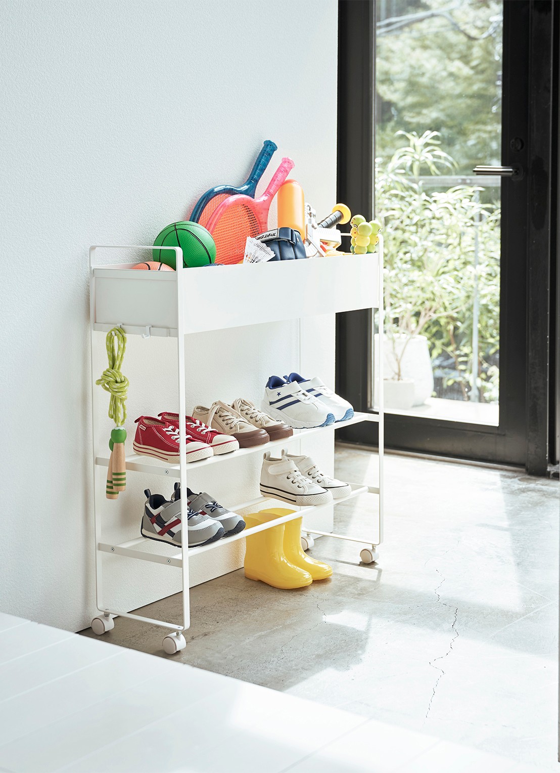 Yamazaki Tower opbergtrolley - voorkant 3 wit