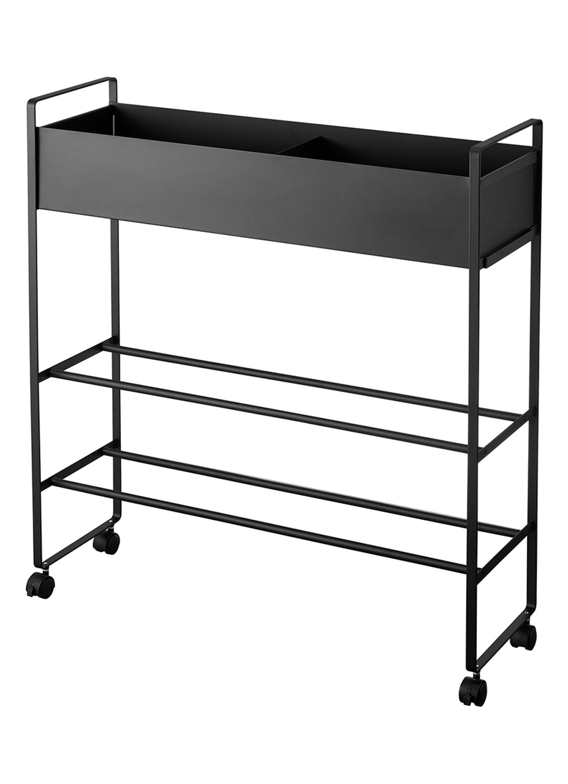 Yamazaki Tower opbergtrolley - voorkant 2 zwart