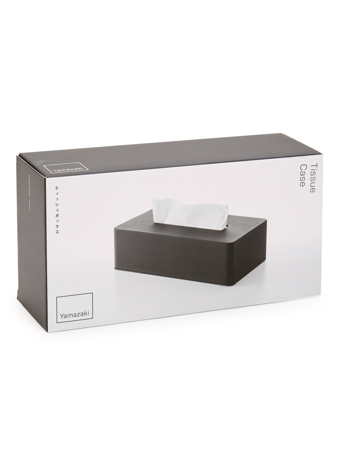 Yamazaki Tower tissuebox 26 cm - voorkant zwart