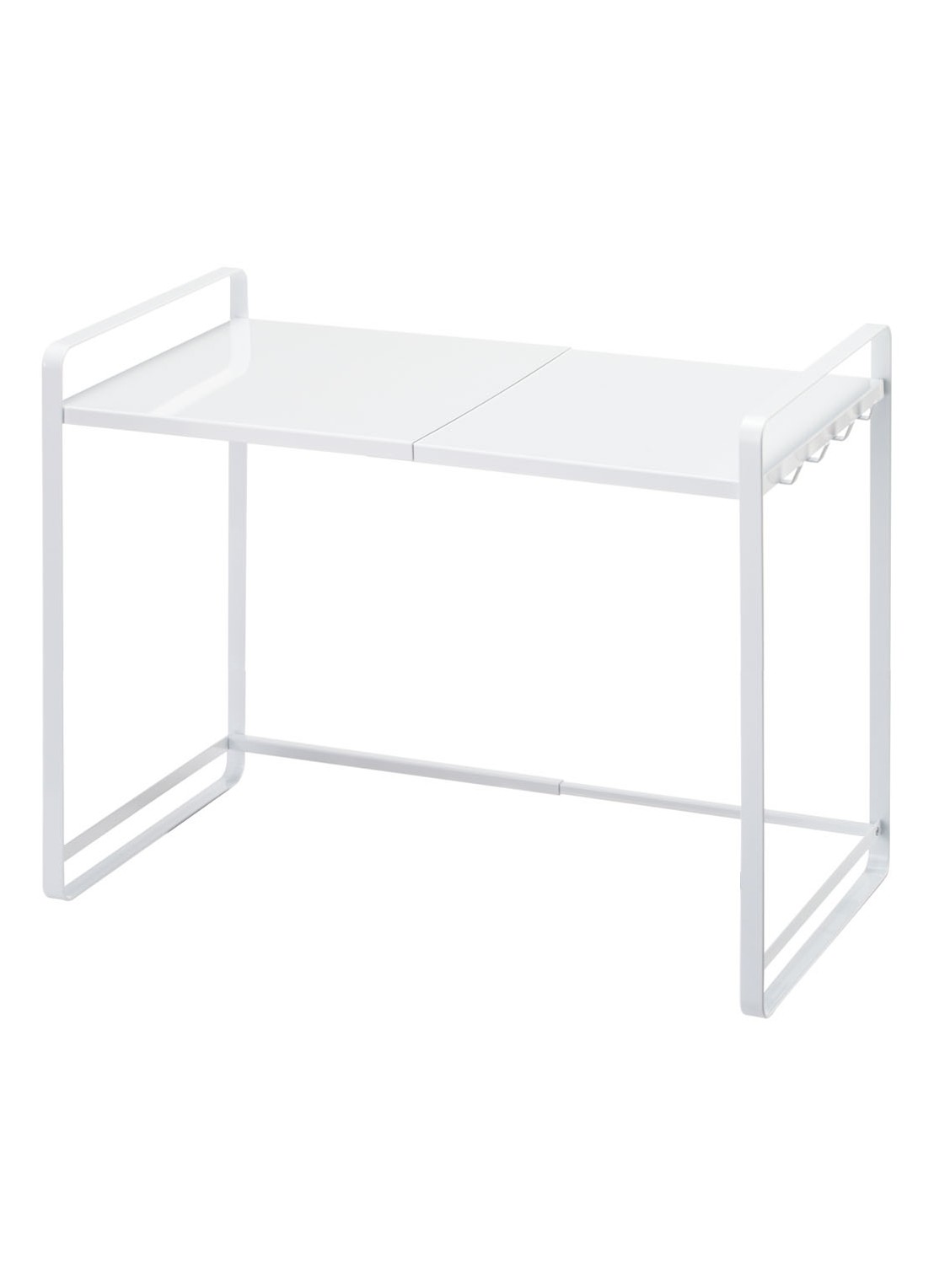 Yamazaki Tower uitschuifbare aanrecht organizer 47,5 - 75 cm - voorkant 3 wit