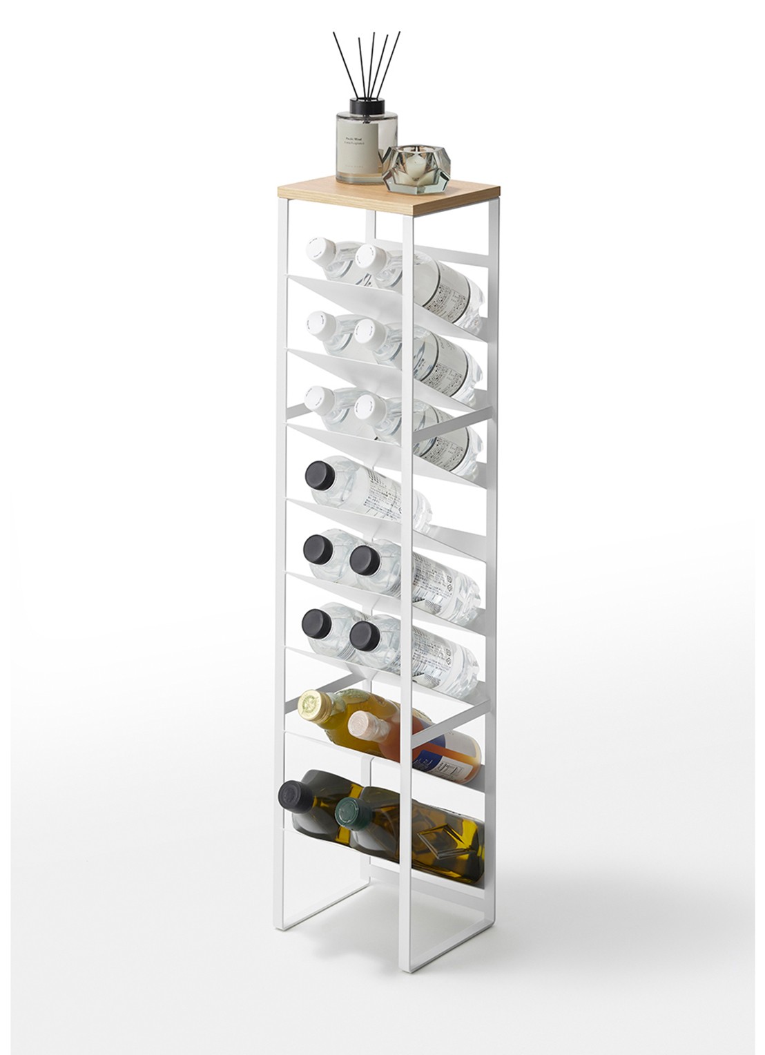 Yamazaki Tower wijnrek 16 flessen - achterkant 3 wit