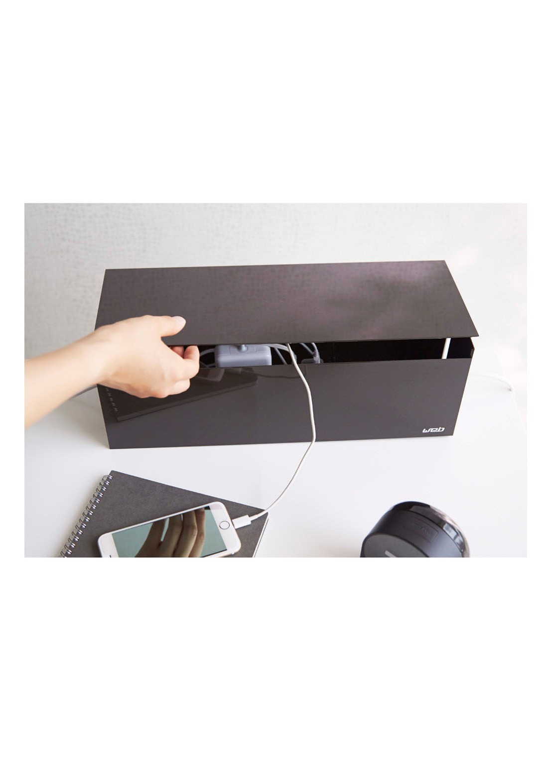 Yamazaki Web kabelbox  - detail 4 zwart