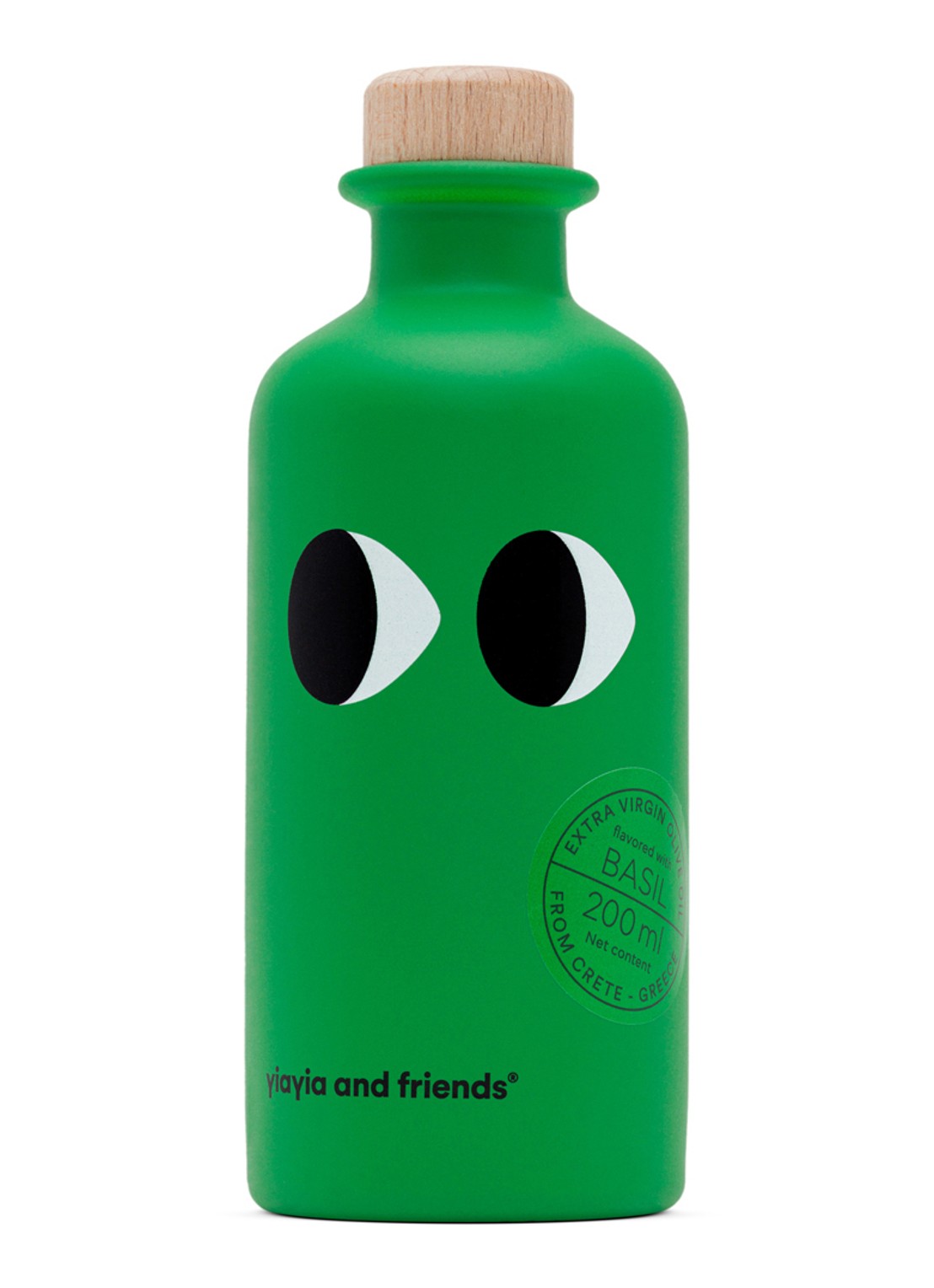 yiayia and friends Infused Basil Extra Vierge olijfolie 200 ml - voorkant 2 undefined