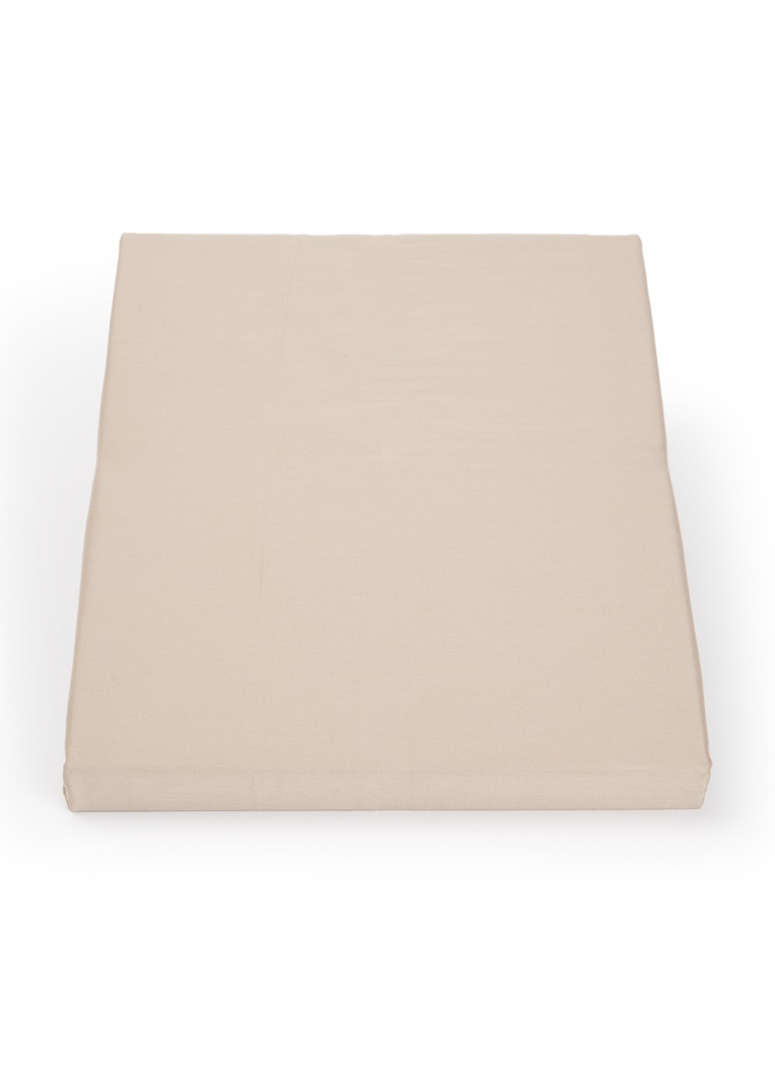 Yumeko Hoeslaken van katoensatijn 300TC, hoekhoogte 30 cm - voorkant donkerbeige