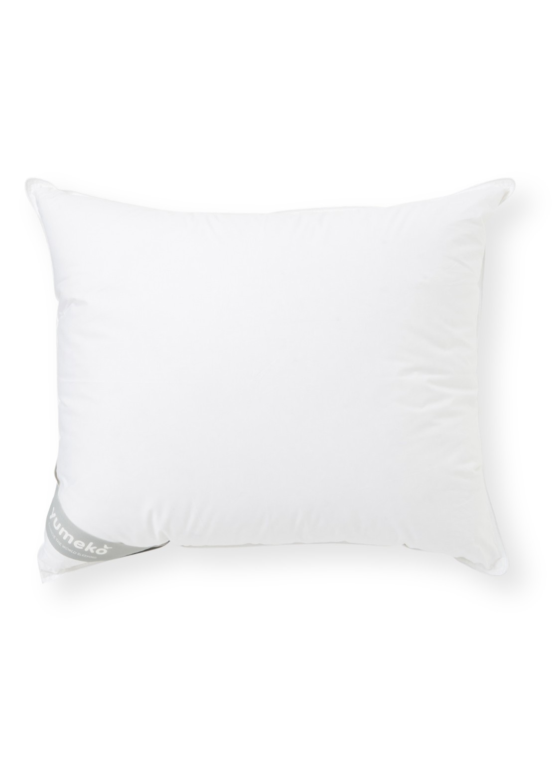 Yumeko Medium hoofdkussen met donsvulling 60 x 70 cm - voorkant 2 wit