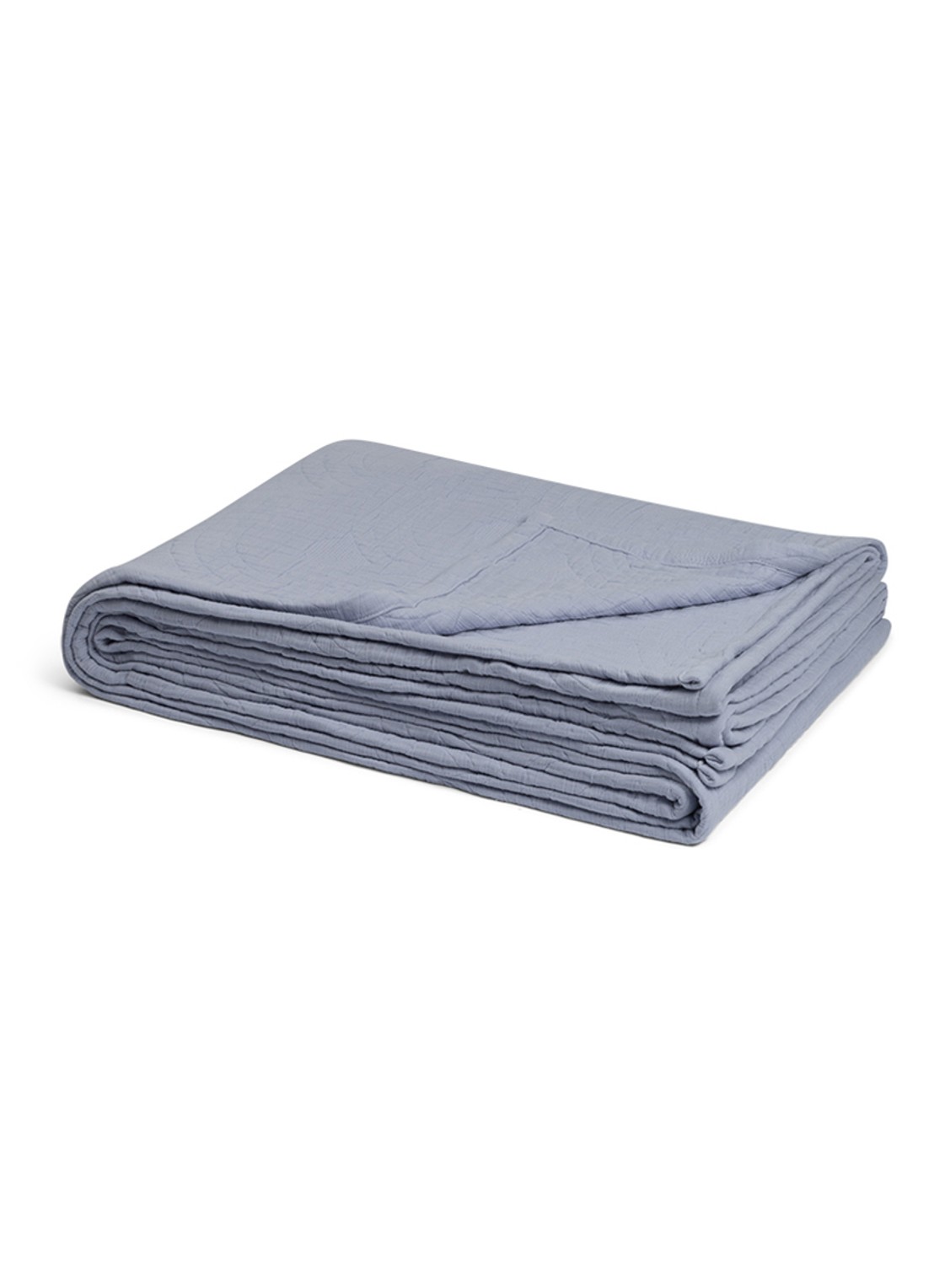 Yumeko Mousseline bedsprei van gewassen linnen 200 x 230 cm - voorkant lavendel