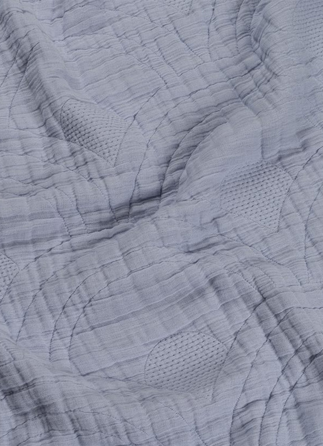 Yumeko Mousseline bedsprei van gewassen linnen 200 x 230 cm - voorkant 2 lavendel