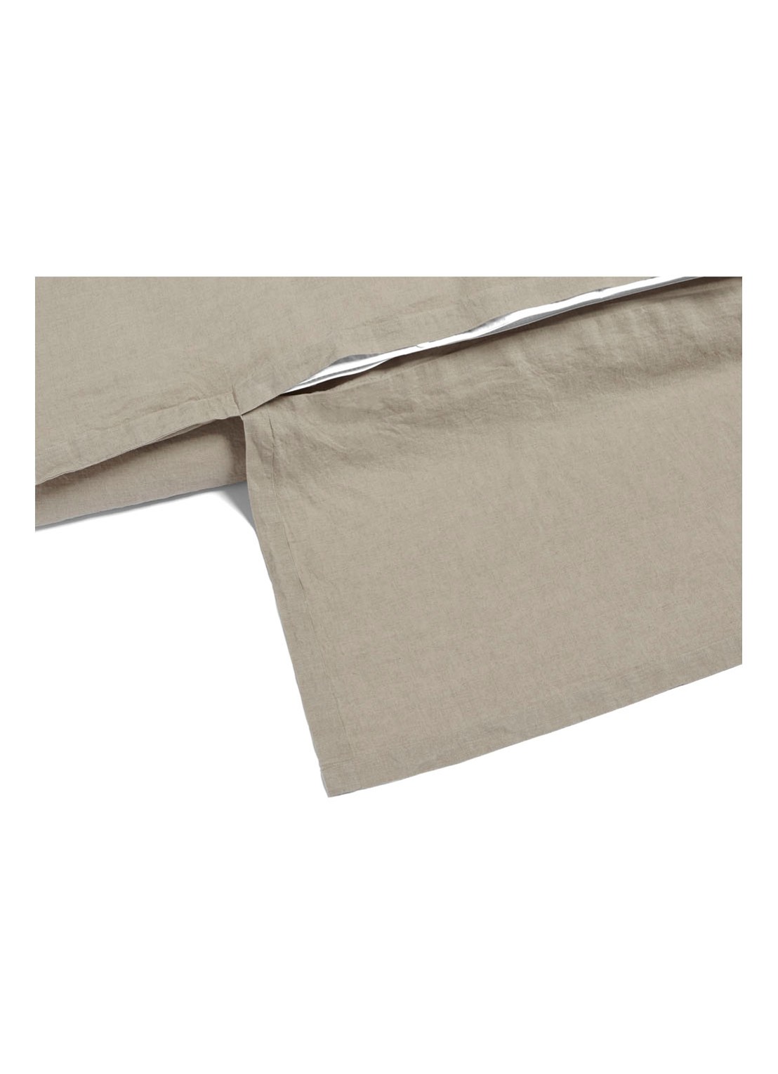 Yumeko Yumeko Washed linnen dekbedovertrekset - inclusief kussenslopen - detail beige