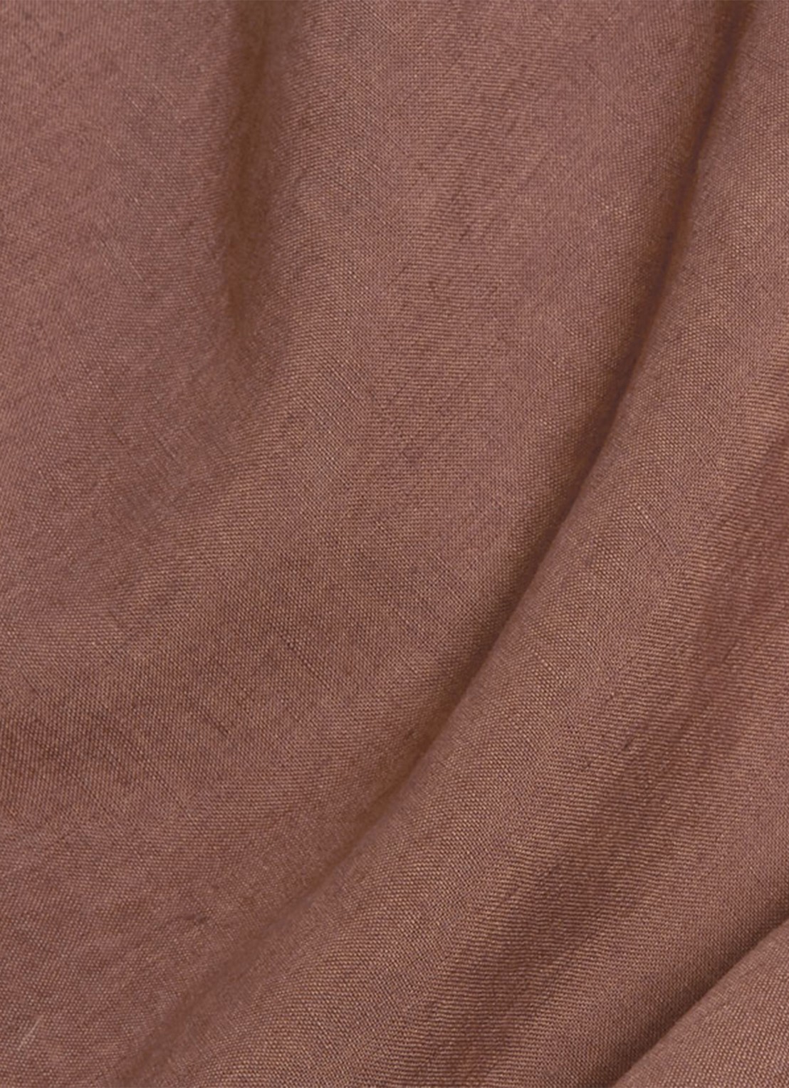 Yumeko Yumeko Washed linnen dekbedovertrekset - inclusief kussenslopen - detail roodbruin