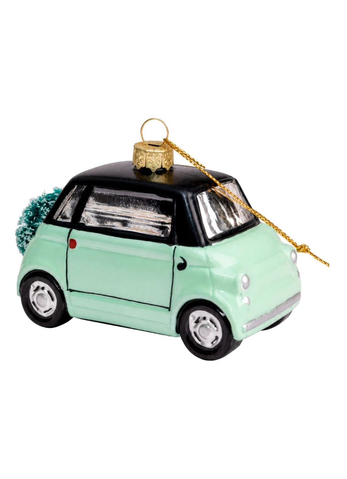 Yup in de Boom Citycar kersthanger 7 cm - voorkant mint