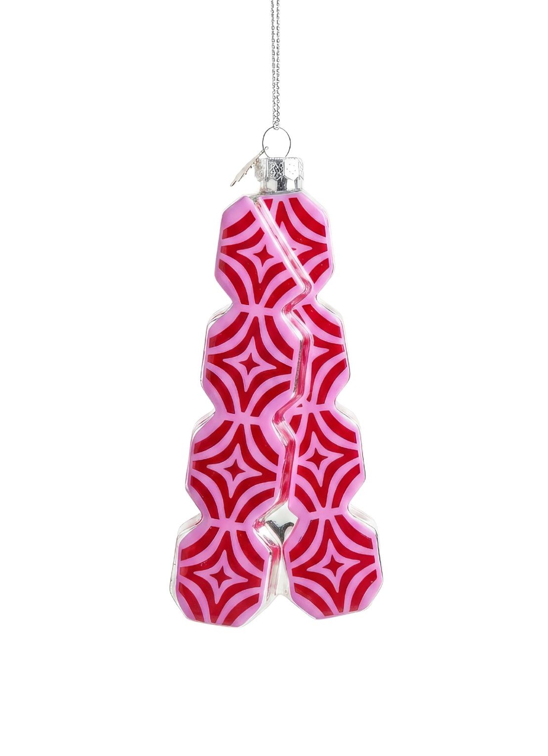 Yup in de Boom Festivalmuntjes kersthanger 14 cm - voorkant roze