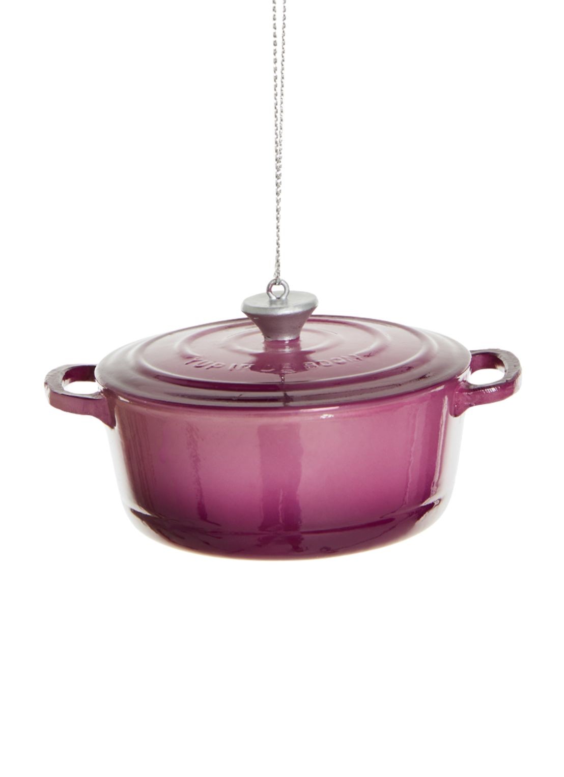 Yup in de Boom Pan kersthanger 5 cm - voorkant 3 aubergine