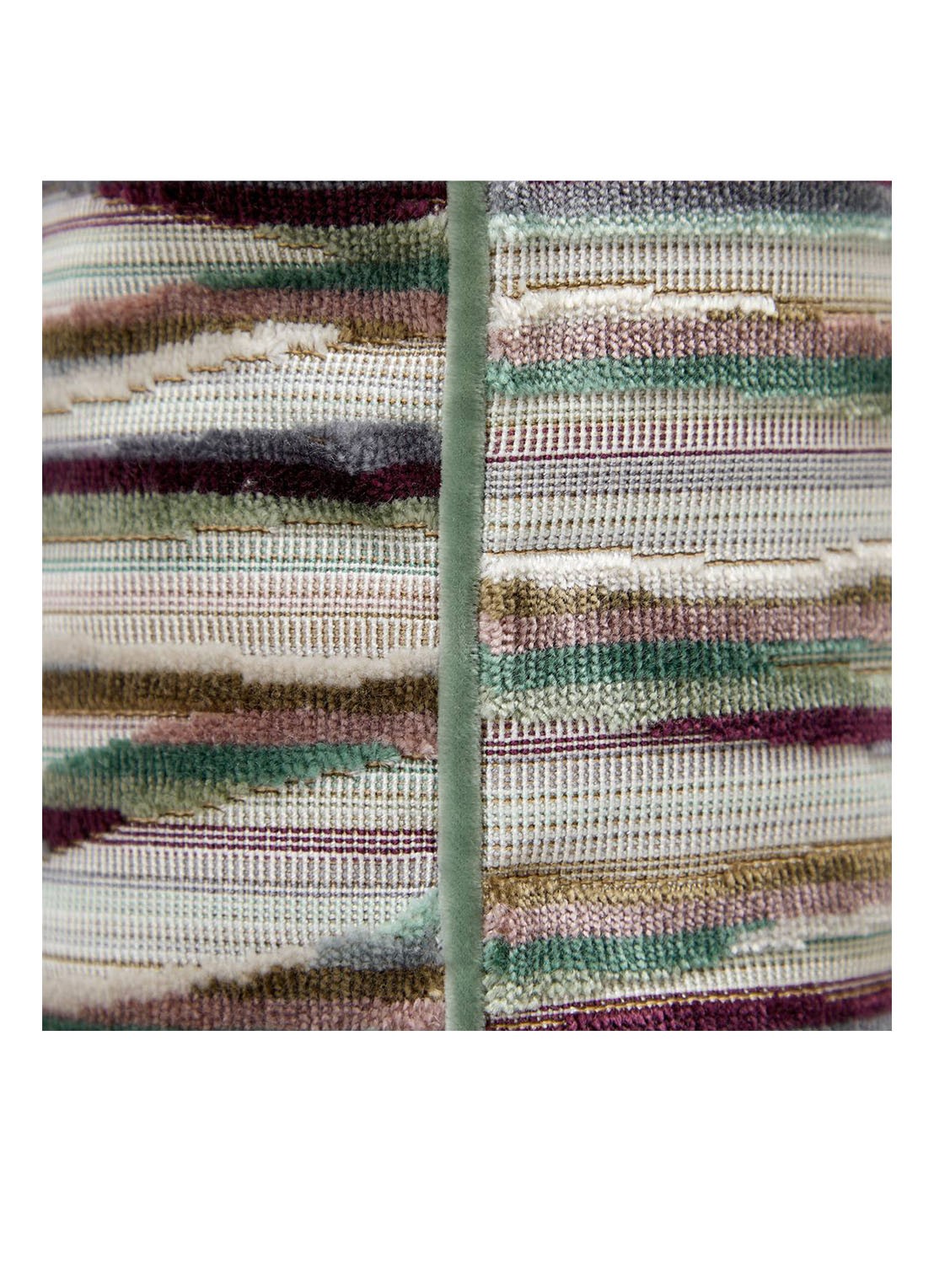 Yves Delorme Agate kussensloop met fluweel - achterkant 3 donkerbeige