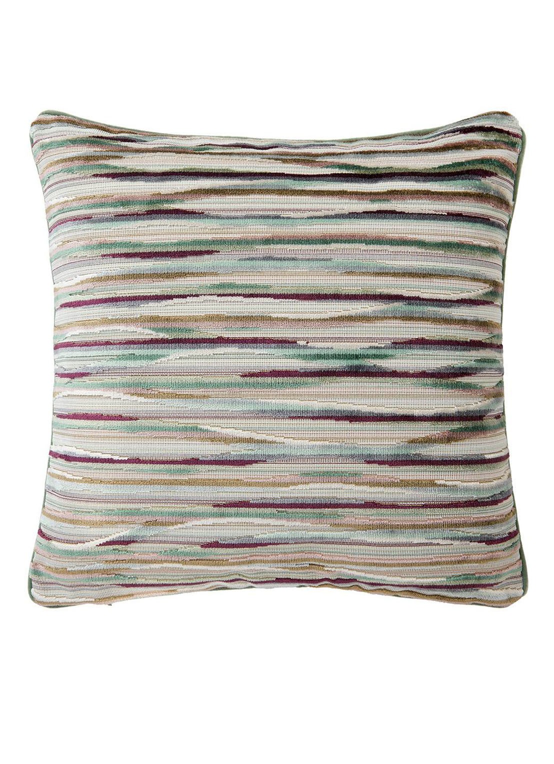 Yves Delorme Agate kussensloop met fluweel - voorkant donkerbeige