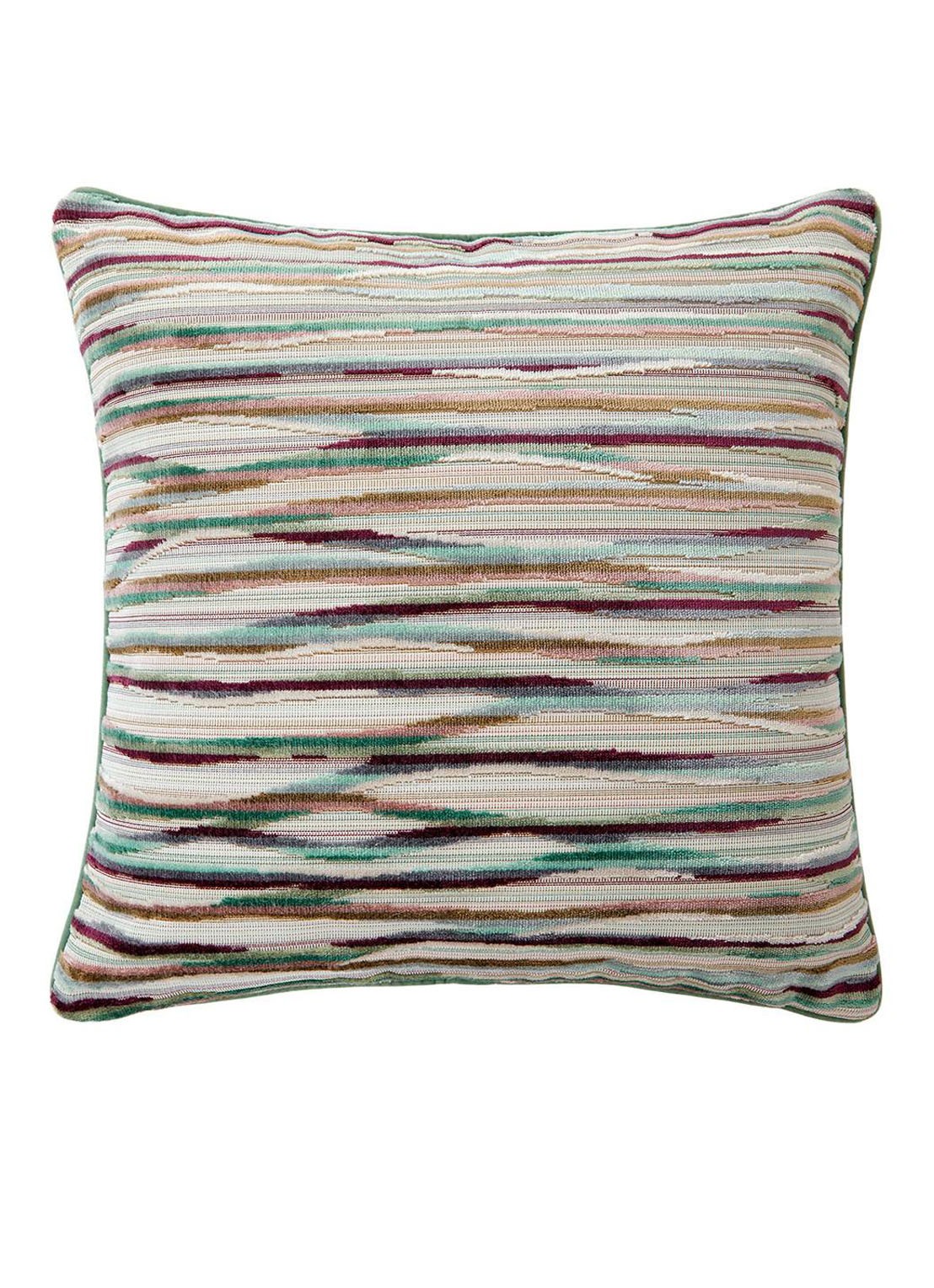 Yves Delorme Agate kussensloop met fluweel - voorkant 2 donkerbeige
