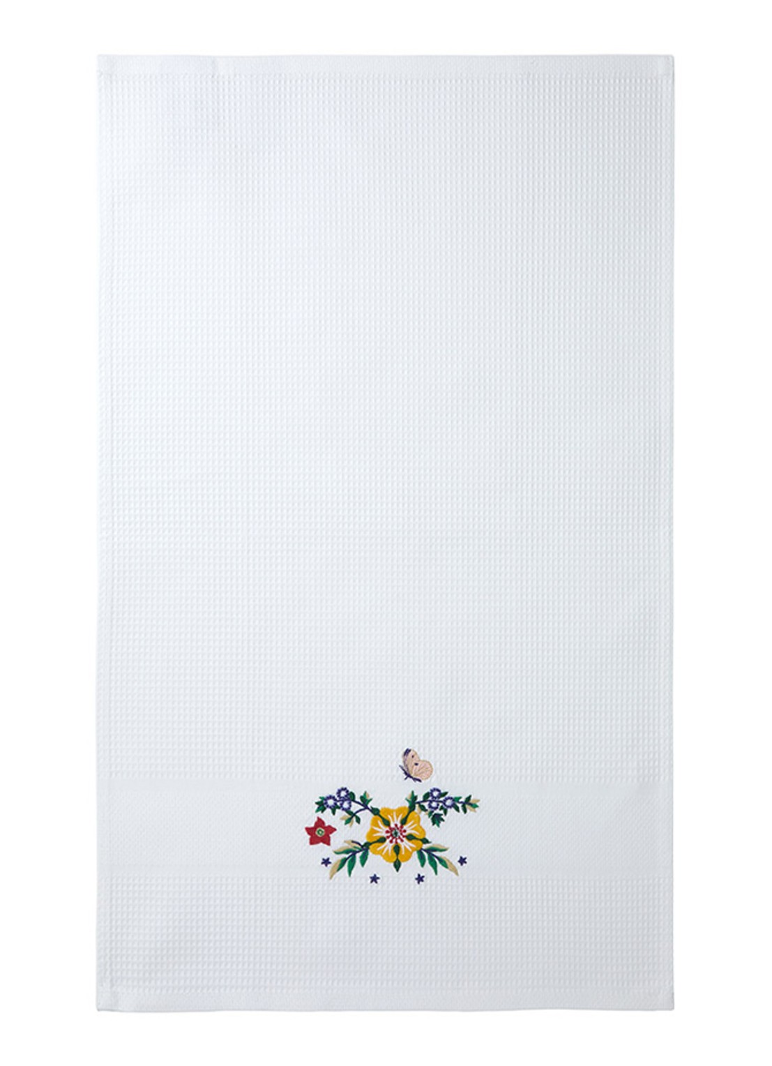 Yves Delorme Botanic gastendoek - 42 x 70 cm set van 2 - detail 2 wit