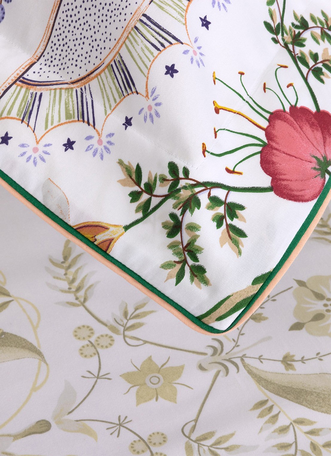 Yves Delorme Botanic kussensloop 120TC - detail 4 gebroken wit