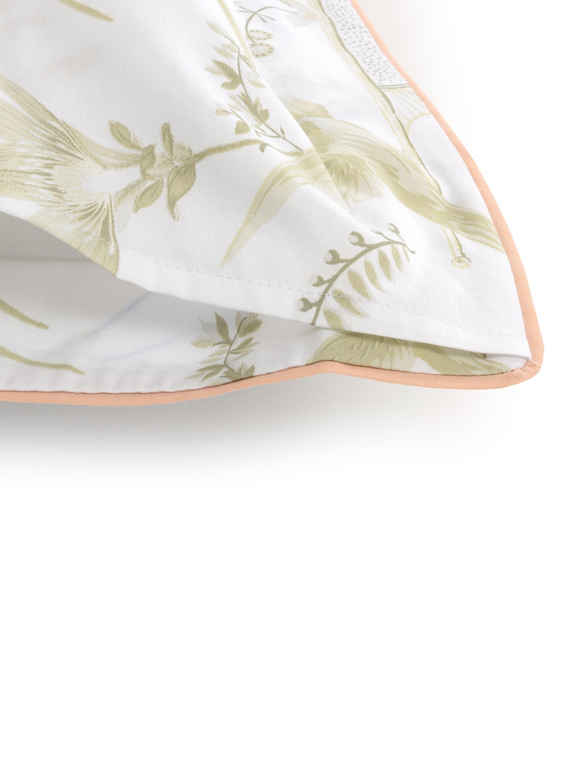 Yves Delorme Botanic kussensloop 120TC - detail 5 gebroken wit