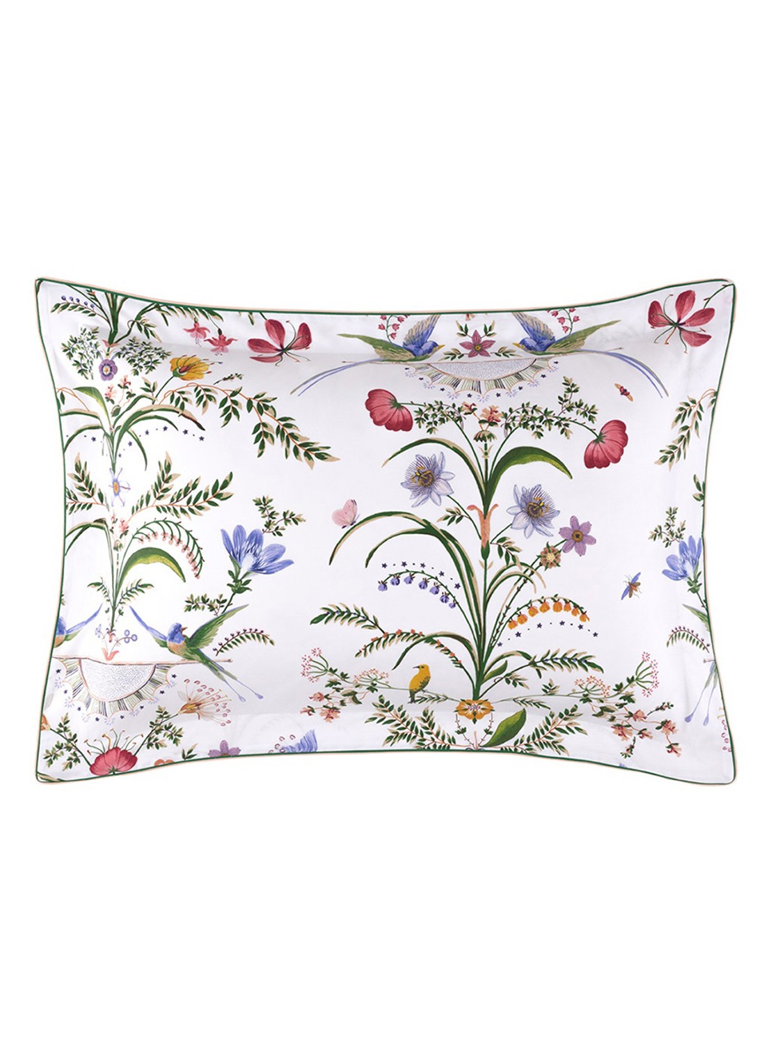 Yves Delorme Botanic kussensloop 120TC - voorkant 8 gebroken wit