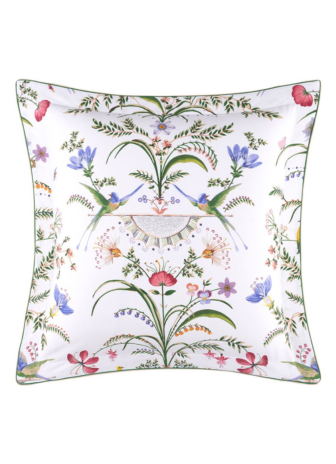 Yves Delorme Botanic kussensloop 120TC - voorkant 9 gebroken wit
